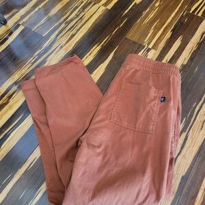 Rust Casual Drawstring Pants